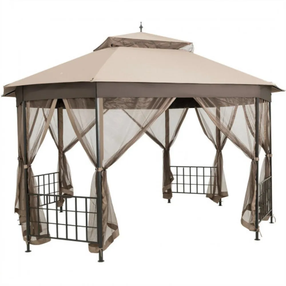 10x 12 Octagonal Patio Gazebo-Beige