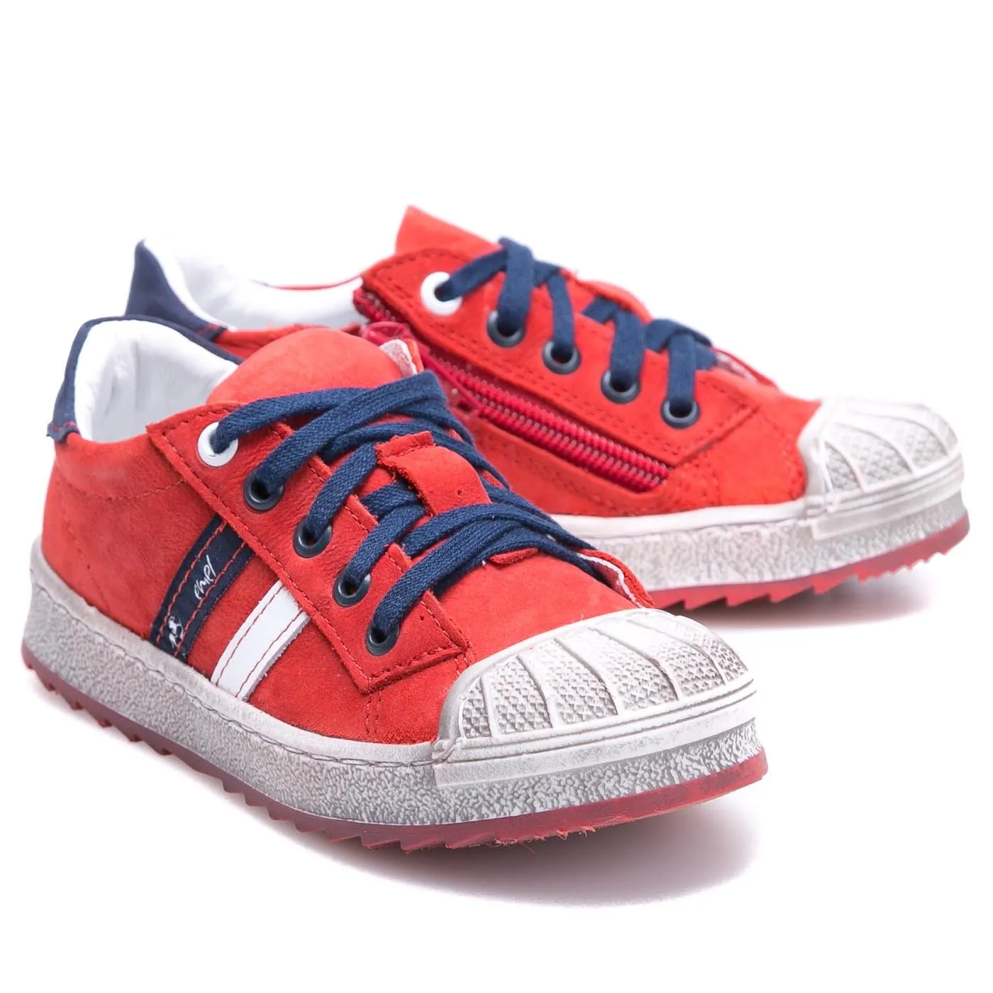 (2627A-15/2628A-15) Low Bumper Trainers red with Zipper