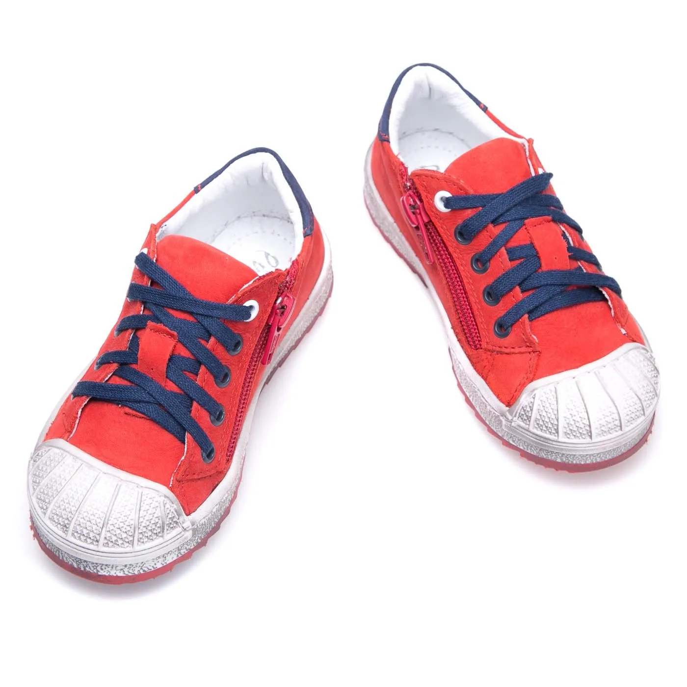 (2627A-15/2628A-15) Low Bumper Trainers red with Zipper