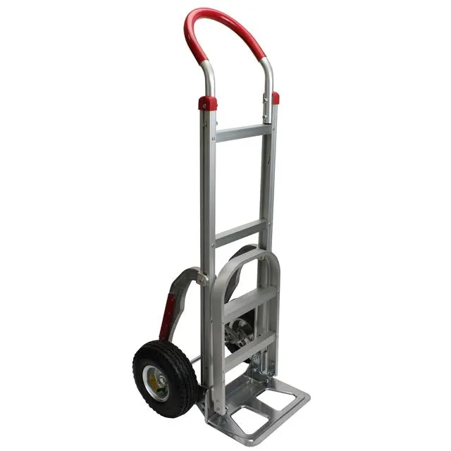 Aluminum Hand Truck with 10" Pneumatic Wheels and Stair Climbers