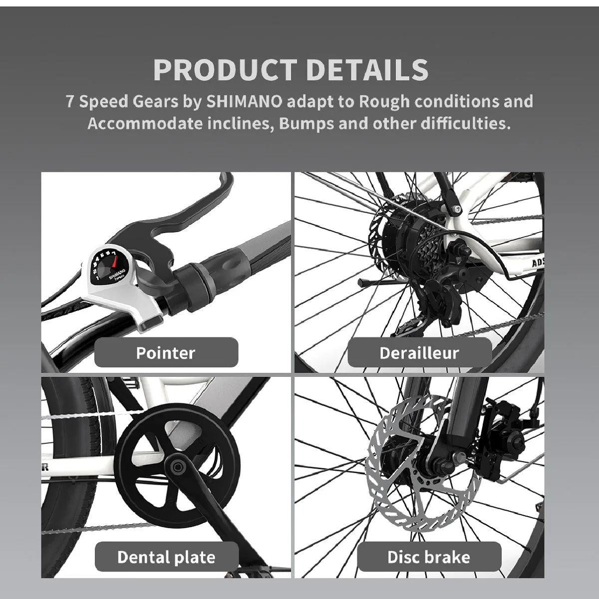 Aostirmotor 500W S07-P Commuting and Hunting Electric Bike