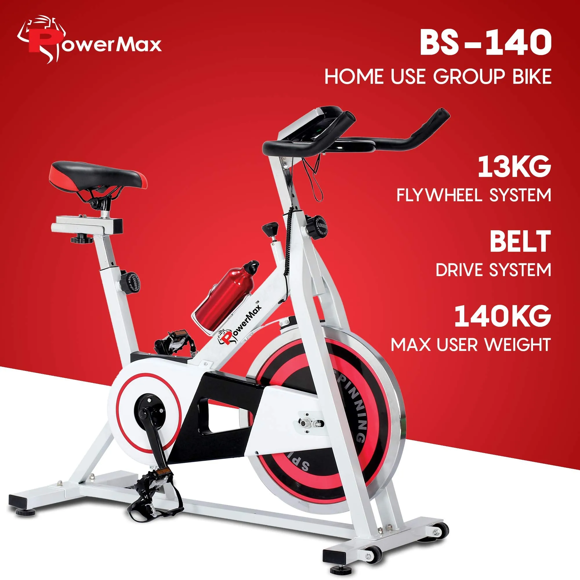 BS-140 Home Use Group Bike/Spin Bike(White)