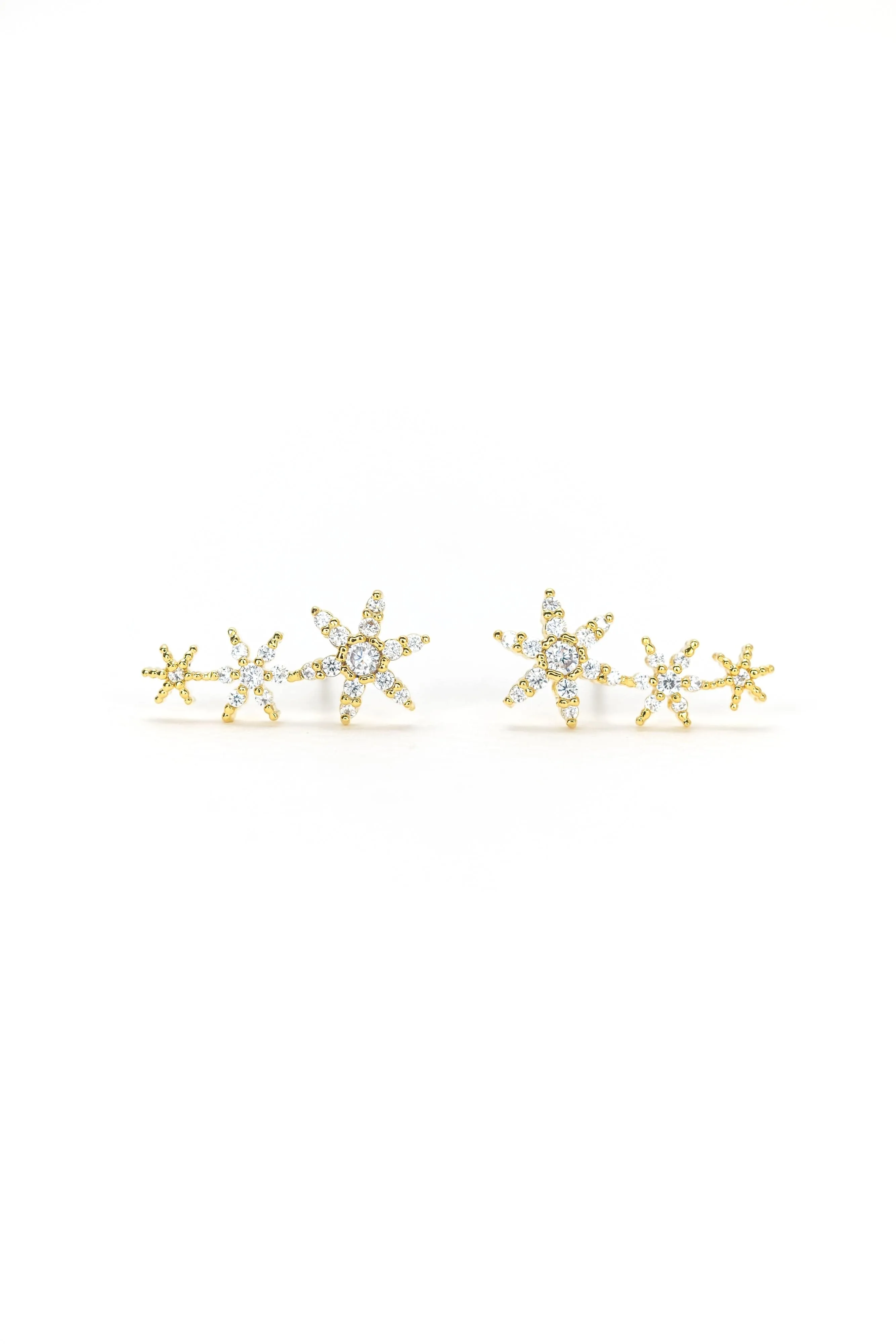 Etoile Star Climber Earrings Gold