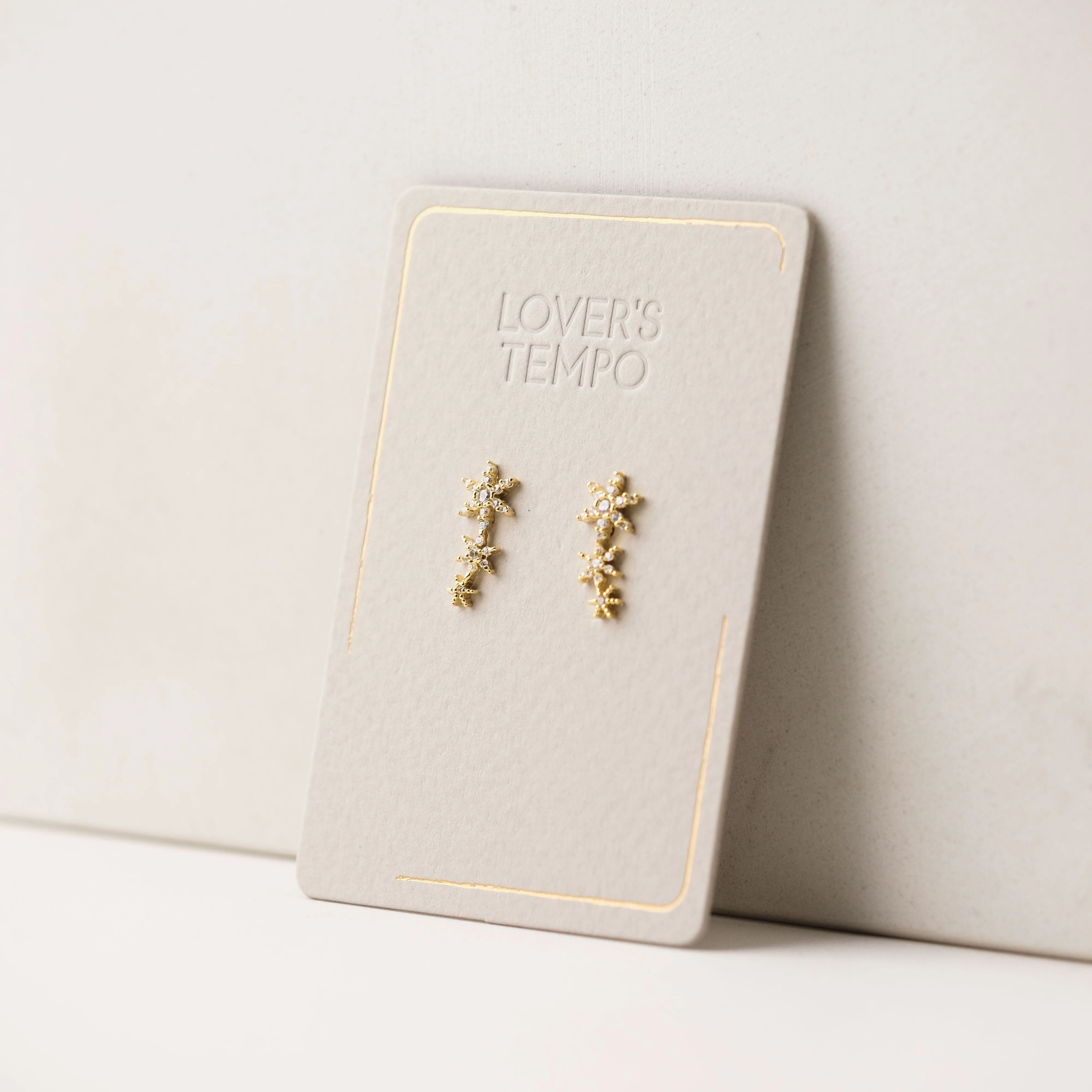 Etoile Star Climber Earrings Gold