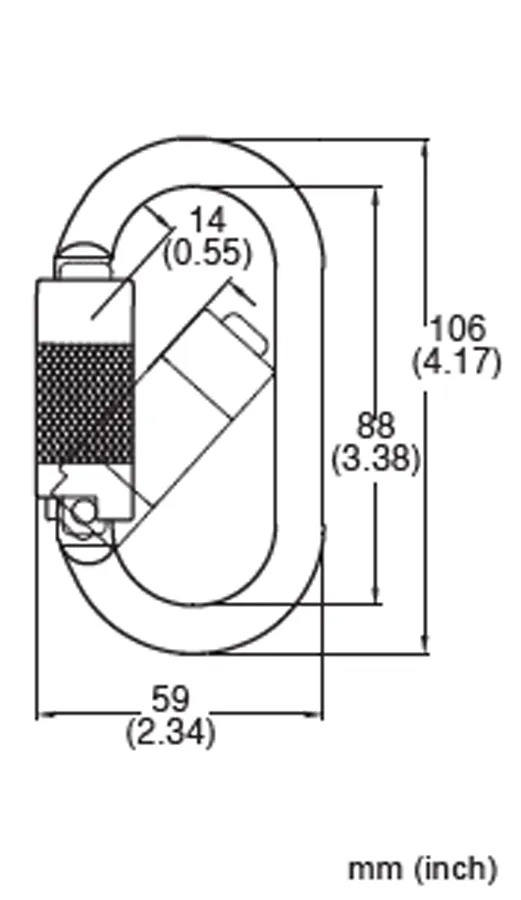 French Creek Steel Twist-Lock Carabiner S354-6TL