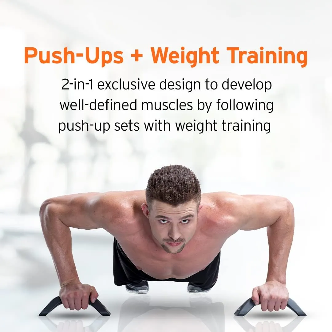 HEAD Push Up Dumbbells (2 x 2 Kgs) & Soft Dumbbells (2 x 1.5 Kgs) | Push Up Dumbbell: 2 in 1 Weight Lifting   Push Up |