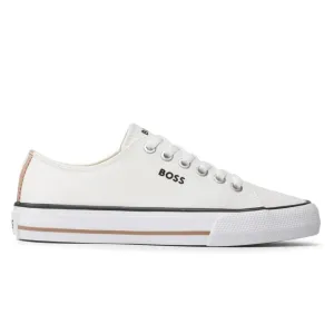 HUGO BOSS Aiden TENN LTB Canvas Trainers Women 50471362-OFFWHT