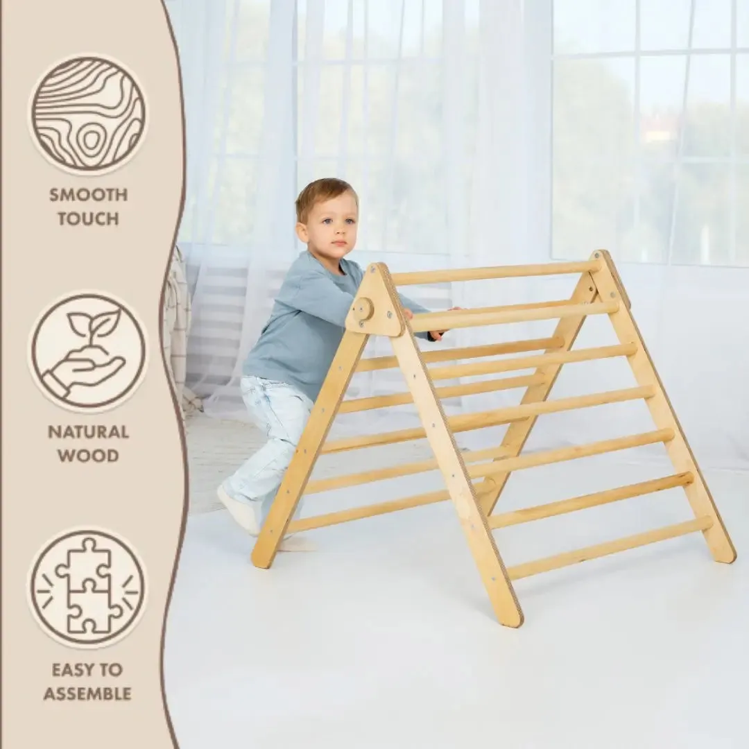 Indoor Montessori Triangle Climbing Ladder for Toddlers 1-7 y.o.