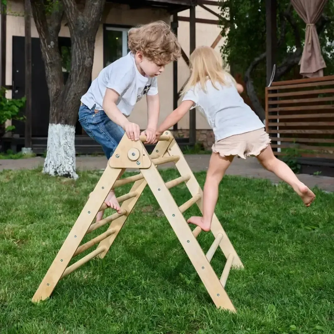 Indoor Montessori Triangle Climbing Ladder for Toddlers 1-7 y.o.