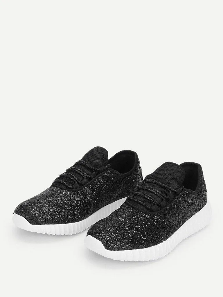 Low Top Glitter Trainers