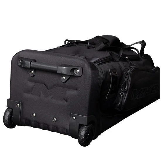 Miken MKMK7X Black Pro Wheeled Roller Bat Bag: MKMK7X-PRO-BLK