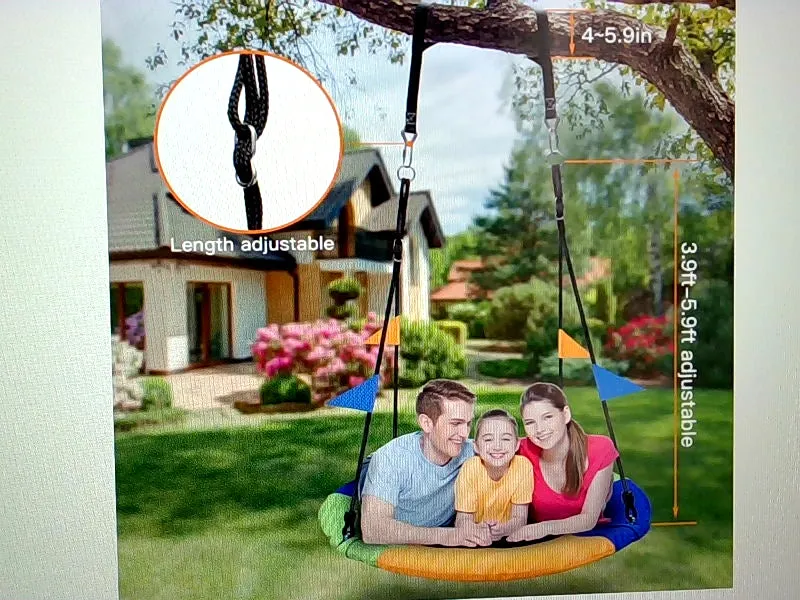 PACEARTH 40 Inch Saucer Tree Swing Outdoor and Indoor