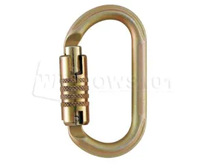 Petzl Oxan Carabiner, Triact-Lock, Steel, NFPA, ANSI And CSA 27kN