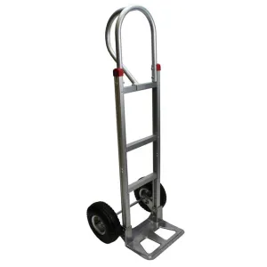 Pneumatic Wheel Aluminum Dolly Hand Truck with Vertical Loop Handle