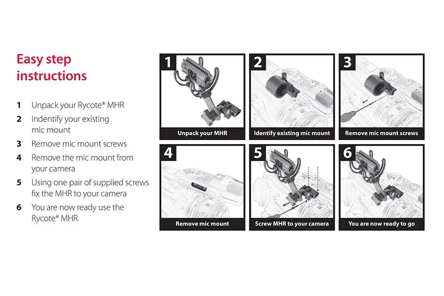 Rycote InVision Softie Lyre Mount Mic Holder Replacement (for camera)