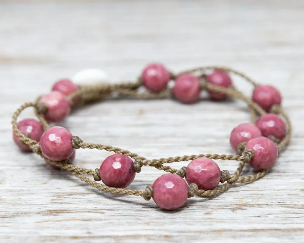 Wrap-0470-Rose Rhodonite Faceted Medium