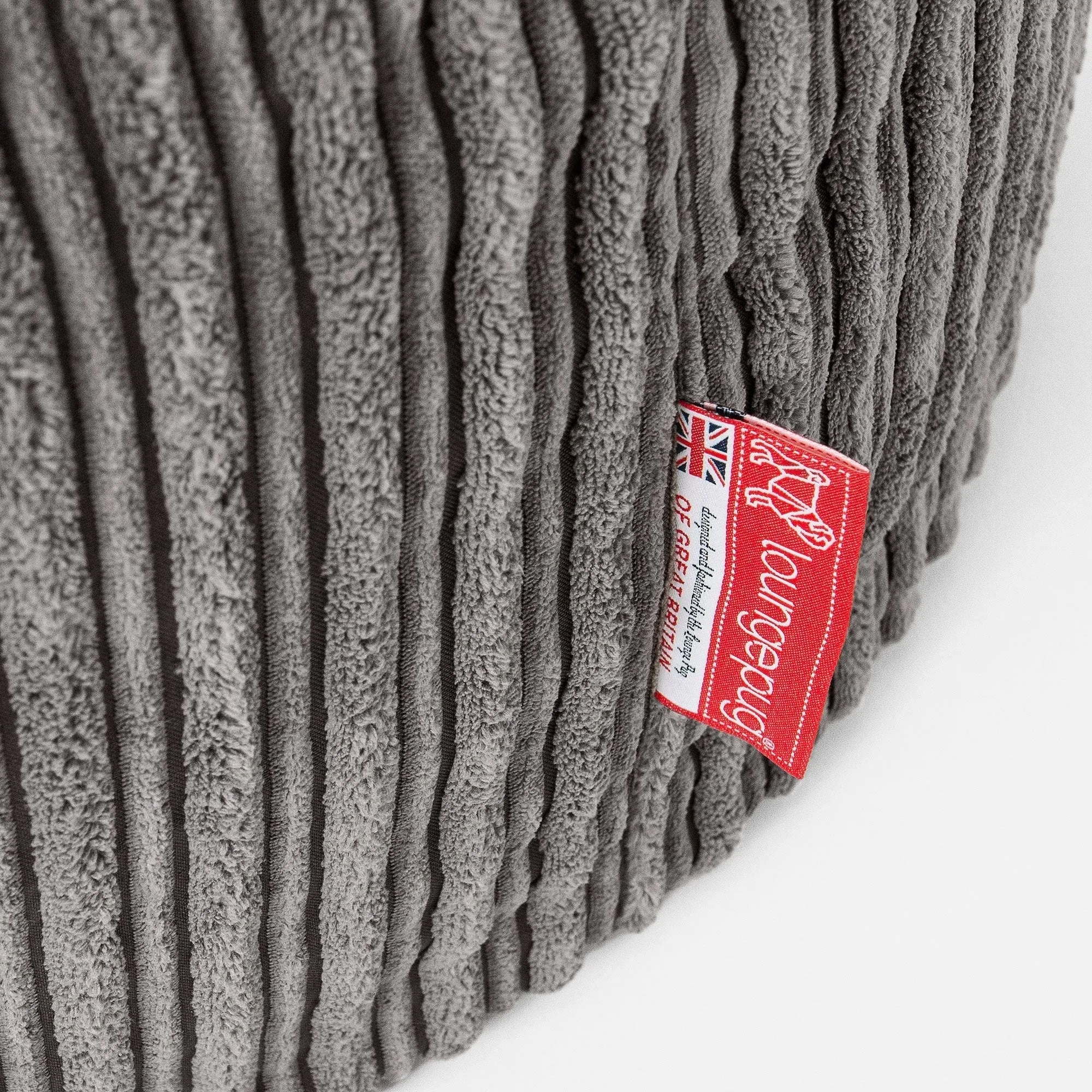 XXL Cuddle Cushion - Cord Graphite Grey