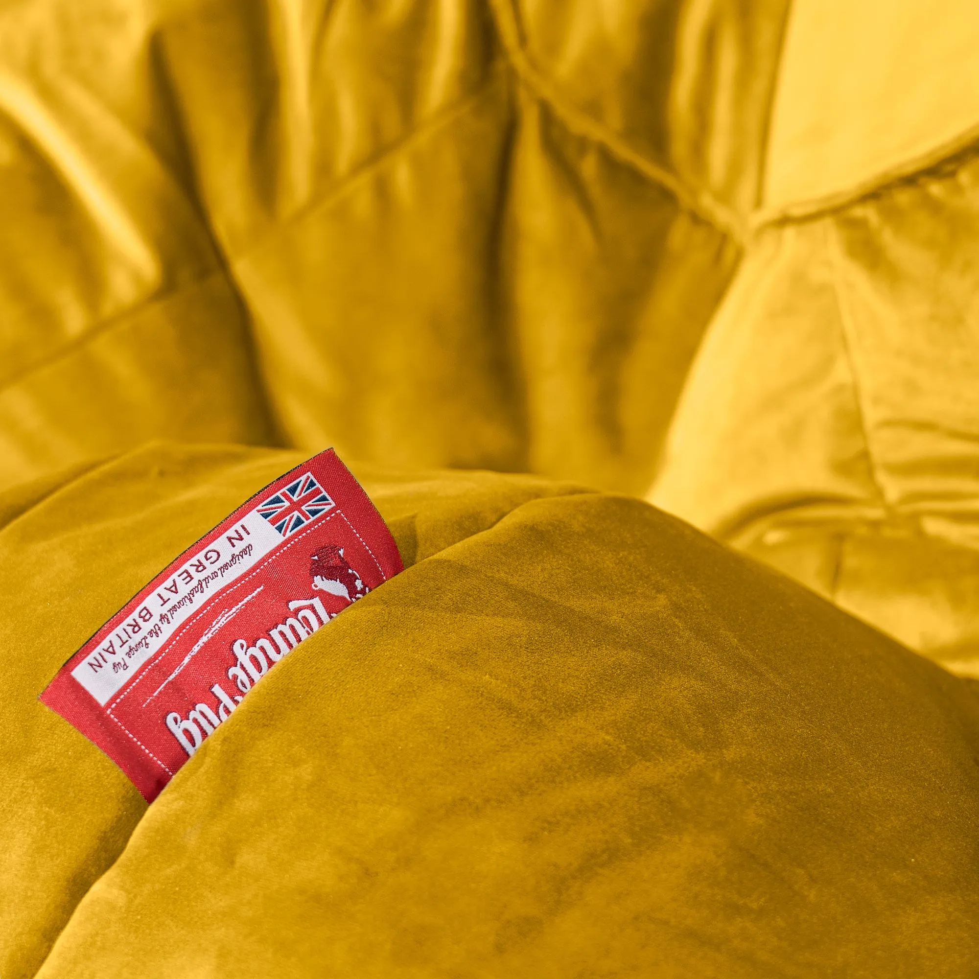 XXL Cuddle Cushion - Velvet Mustard